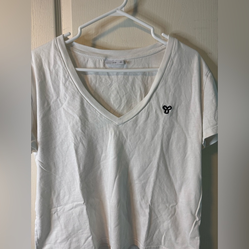 TNA White V-Neck Short Sleeve Tee